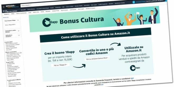 Amazon bonus cultura 18app