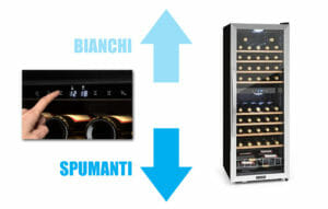 Infografica Cantinetta vino a doppia temperatura